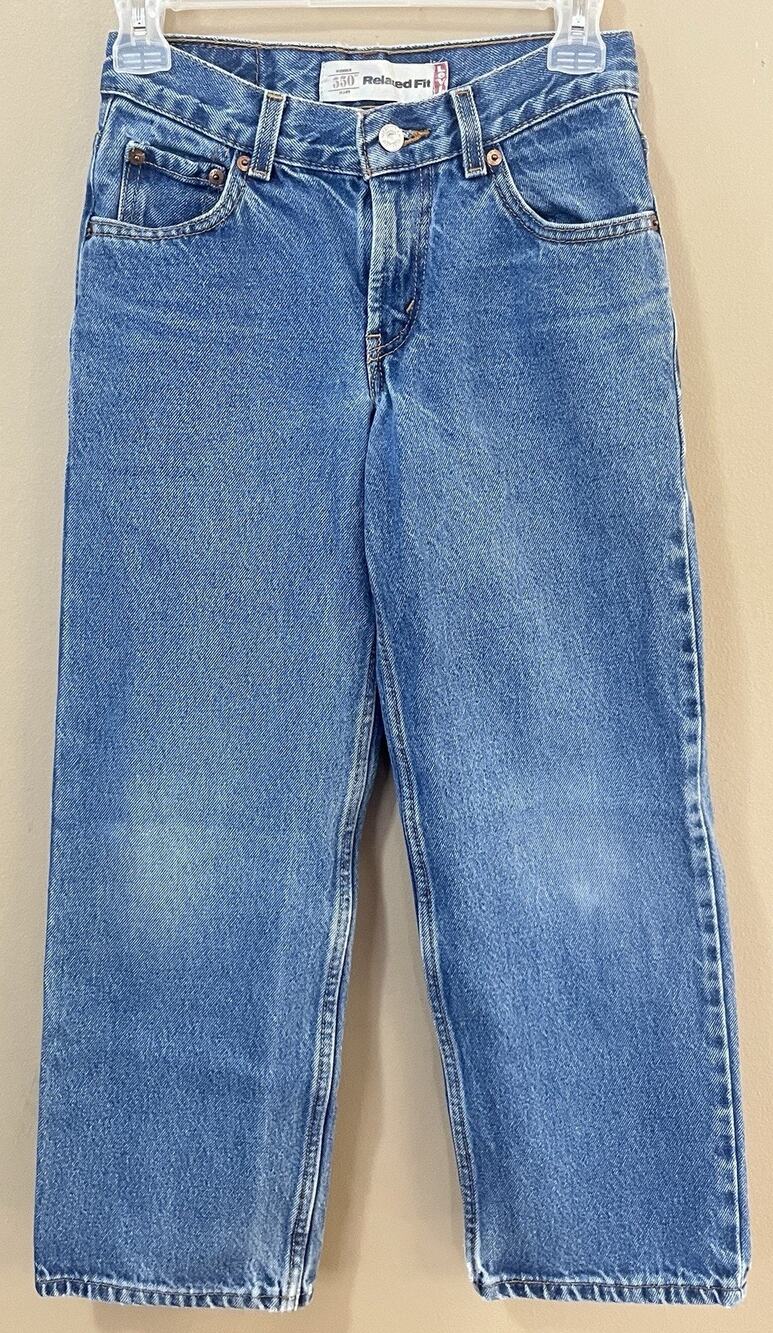 Levis 550 Relaxed Fit Boys Size 11 Regular 25.5x25.5 100% Cotton Medium Wash GC